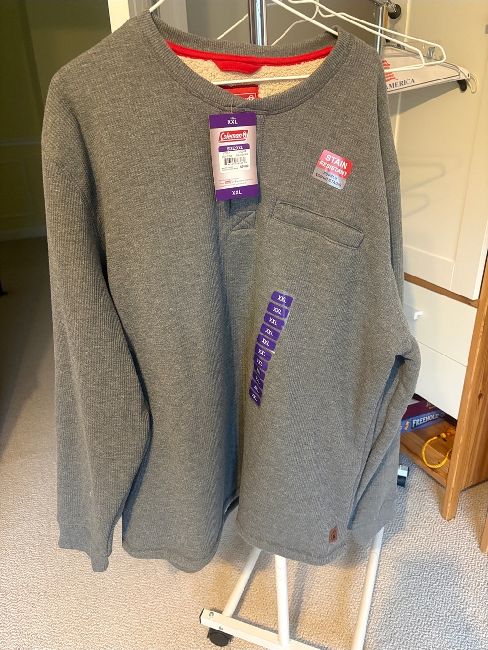 Coleman Mens Gray Long-Sleeve Thermal Top